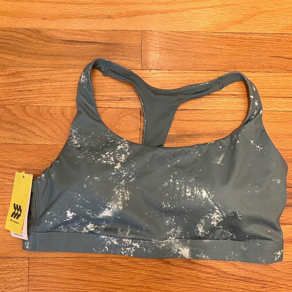 all in motion Gray/green Sports Bra